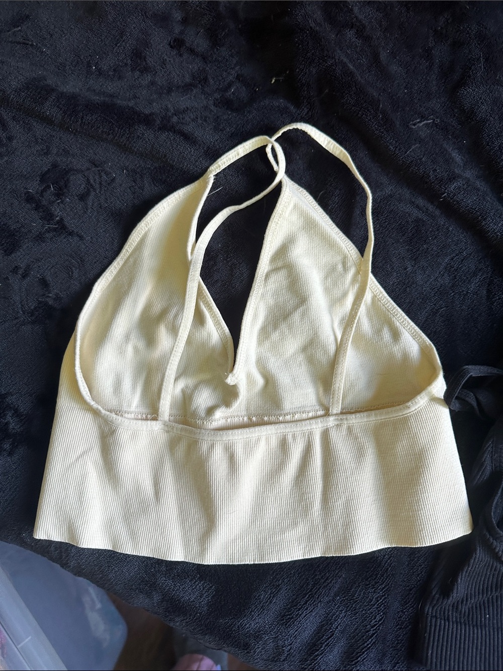 Free People Ribbed Cream Halter Bralette - Picture 4 of 4